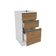 Balcão 3 Gavetas Kappesberg Celeste 100% Mdf Branco-nogueira 40cm