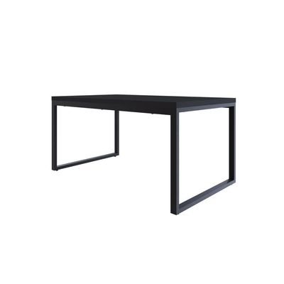 Mesa De Jantar Yon 160 X 90 X 76 Cm Preto Tx/est.preta Preto Tx/est.preta