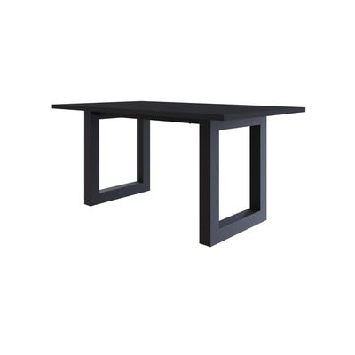 Mesa De Jantar Bronx R 160x90x77cm Brmj9160r Preto Tx - Est.preta Preto Tx/est.preta