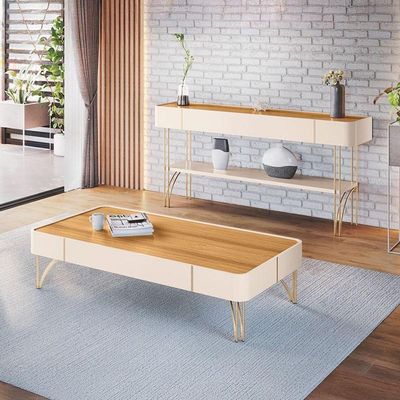 Aparador Vivant E Mesa De Centro Cadenza Off White Cinamomo – Hb Móveis