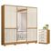 Guarda Roupa Casal Alasca E Cômoda Ms913 Freijó Off White - Moval