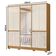 Guarda Roupa Casal Alasca E Cômoda Ms913 Freijó Off White - Moval