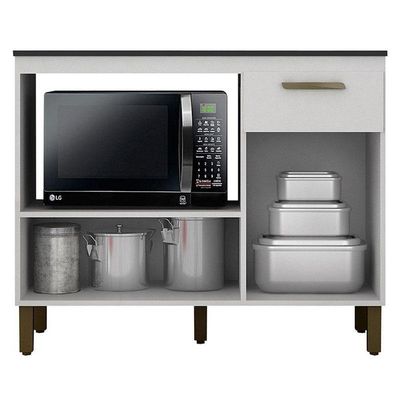 Balcão Para Cooktop Teresina Branco Fosco - Valdemóveis