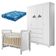 Berço Americano Mirelle E Guarda Roupa Infantil Ane Branco Brilho Com Colchão Ortobom – Phoenix Baby