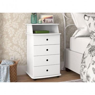 Mesa De Cabeceira Lux Ll Branco