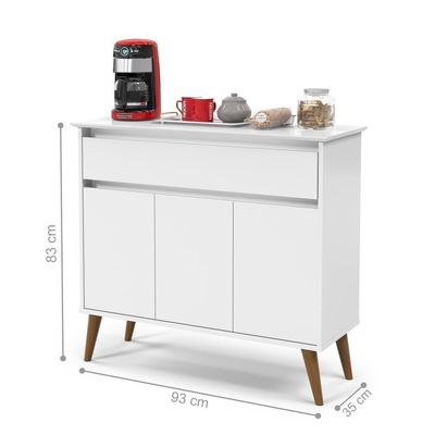 Aparador Buffet 3 Portas Brisbane Branco