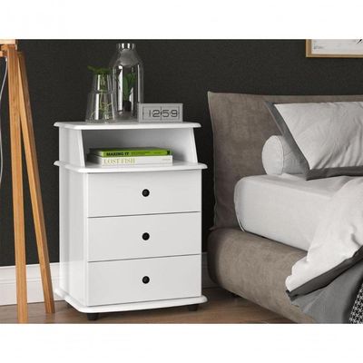 Mesa De Cabeceira Lux Branco