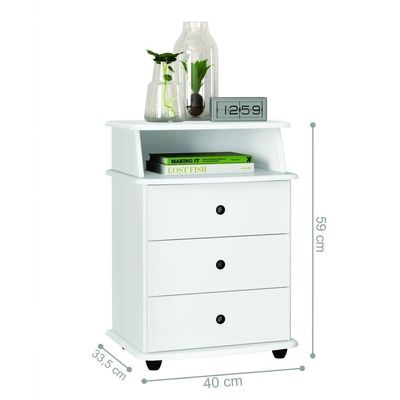 Mesa De Cabeceira Lux Branco