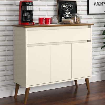 Aparador Buffet 3 Portas Brisbane Off White Freijo