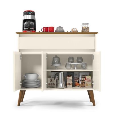 Aparador Buffet 3 Portas Brisbane Off White Freijo