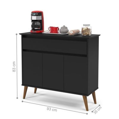 Aparador Buffet 3 Portas Brisbane Preto