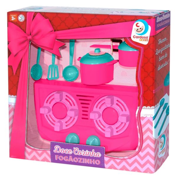 Brinquedo Doce Cozinha Fogãozinho Cardoso com 6 Peças