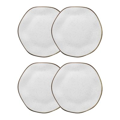 Conjunto 4 Pratos Rasos 22,5 Cm Ryo Maresia Porcelana Oxford