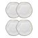 Conjunto 4 Pratos Rasos 22,5 Cm Ryo Maresia Porcelana Oxford