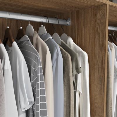 Guarda-roupa Casal 100% Mdf Kappesberg 3 Portas De Correr 8 Gavetas Nogueira