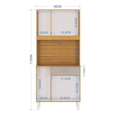 Cozinha Ambiente Kit Cassia 6 Portas Damasco Off White - Poquema