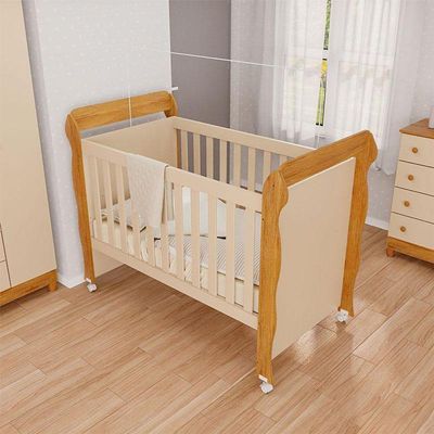 Berço Americano Mirelle Off White Bétula Com Colchão Gazin– Carolina Baby