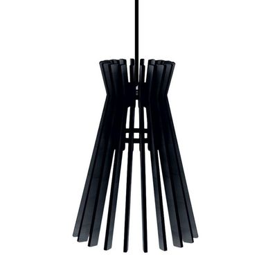 Luminária Teto Tipo Pendente Havana Mdf - Completa Cor: Preta