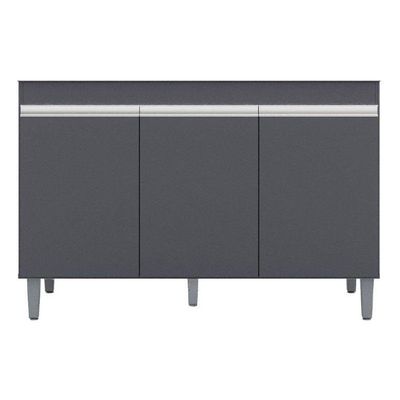 Balcão De Pia Manu 120 Cm Cinza Fosco - Ajl