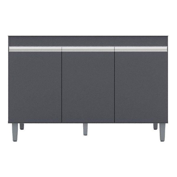 Balcão De Pia Manu 120 Cm Cinza Fosco - Ajl