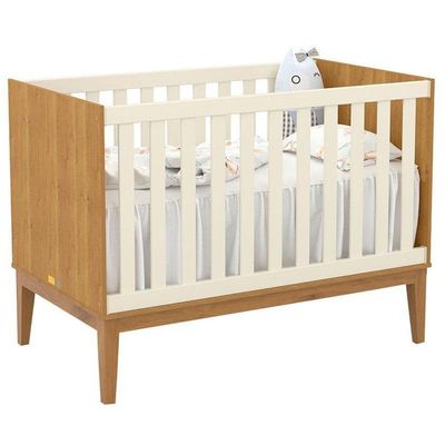 Berço Americano Unique Freijó Off White Eco Wood Com Colchão Ortobom - Matic