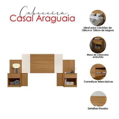Cabeceira Casal Araguaia Freijó Off White - Moval