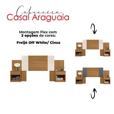 Cabeceira Casal Araguaia Freijó Off White - Moval
