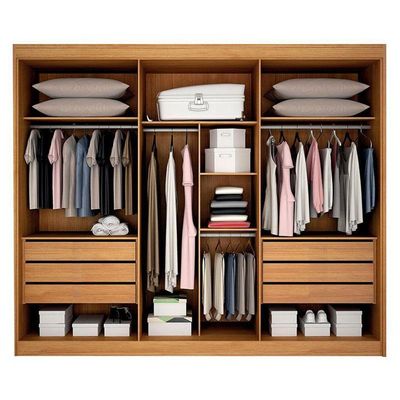 Guarda Roupa 6 Gavetas San Marino Premium Com 3 Espelhos Cinamomo – Leifer Móveis