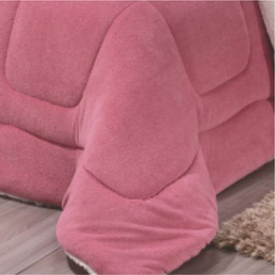 Edredom Coberdrom Fenix King Sherpa e manta - Rosê
