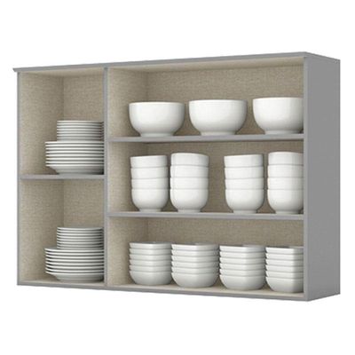 Armário Aéreo 3 Portas 120 Cm Americana Cinza – Henn