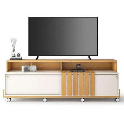 Rack Bancada Para Sala Graci 1.8 Cinamomo Off White – Hb Móveis