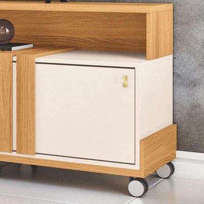 Rack Bancada Para Sala Graci 1.8 Cinamomo Off White – Hb Móveis