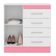 Cômoda Montevideu Branco Rosa - Demóbile