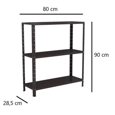 Estante Aço 3 Prateleiras Eaf007 Preto