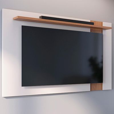 Painel Extensivel Tv 70 Polegadas 180 Cm Leme Colibri Off White Matte Freijo