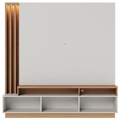 Estante Home Theater Humaita Off White Matte Freijó - Colibri