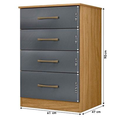 Cômoda Gaveteiro Ambiente Ms913 Freijó Cinza - Moval