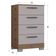 Cômoda 867 4 Gavetas Com Armário Multiuso 2 Portas Pequeno Castanho Off White - Poquema