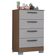 Cômoda 867 4 Gavetas Com Armário Multiuso 2 Portas Pequeno Castanho Off White - Poquema