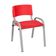 Kit 8 Cadeira Iso Infantil Creche, Escola Base Cinza Vermelho