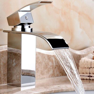 Torneira Banheiro Lavabo Cascata Bica Baixa Monocomando Inox