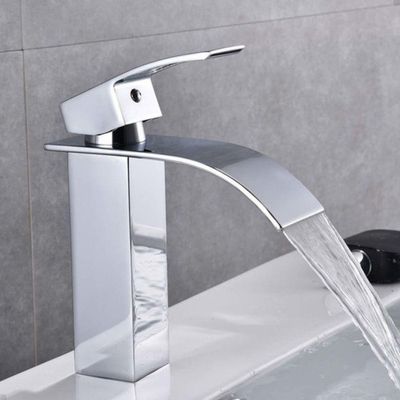 Torneira Banheiro Lavabo Cascata Bica Baixa Monocomando Inox