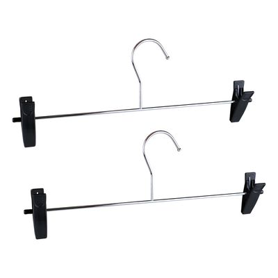 Conjunto De 2 Cabides Arthi Aço Cromado Com Presilhas Prata