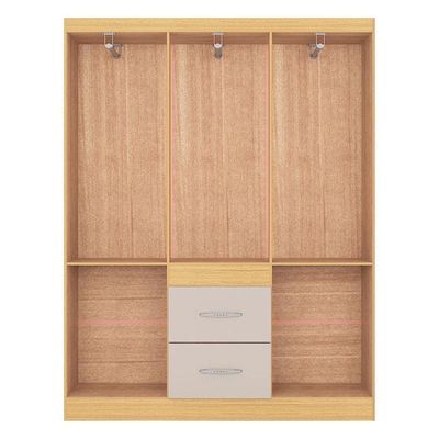 Guarda Roupa Casal Ambiente Milão 6 Portas Damasco Off White – Poquema