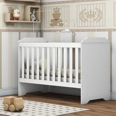 Berço Americano Mini Cama Mel Branco Brilho - Carolina