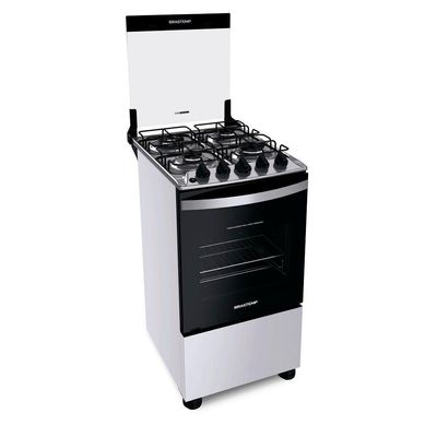 Fogão Brastemp 4 Bocas Com Dupla Chama e Grades Individuais Branco BFO4EBB - Bivolt