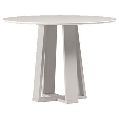 Mesa De Jantar 100x100 Cm Isabela Com Vidro Off White – New Ceval