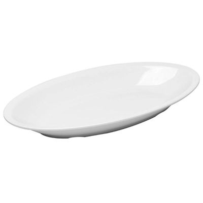 Travessa Oval Melamina Branca 45x24x5cm Wolff Bandeja Forma Porções Buffet