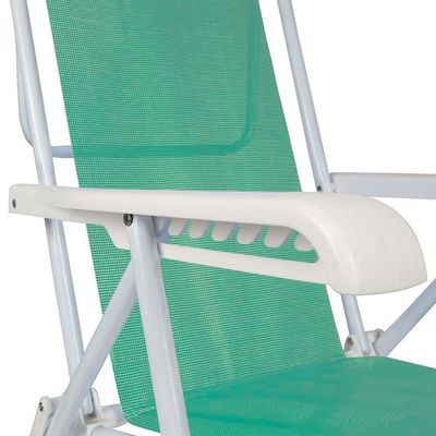 Cadeira De Praia Piscina Reclinável 8 Posições Sannet Mor Verde
