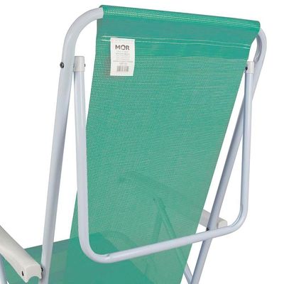 Cadeira De Praia Piscina Reclinável 8 Posições Sannet Mor Verde